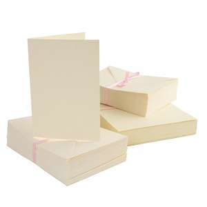Sada blahopřání obálky a karty A6 creme, cardmaking, výroba přání Anita´s
