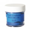 Embosovací prášek, 30 ml, modrý metalický
